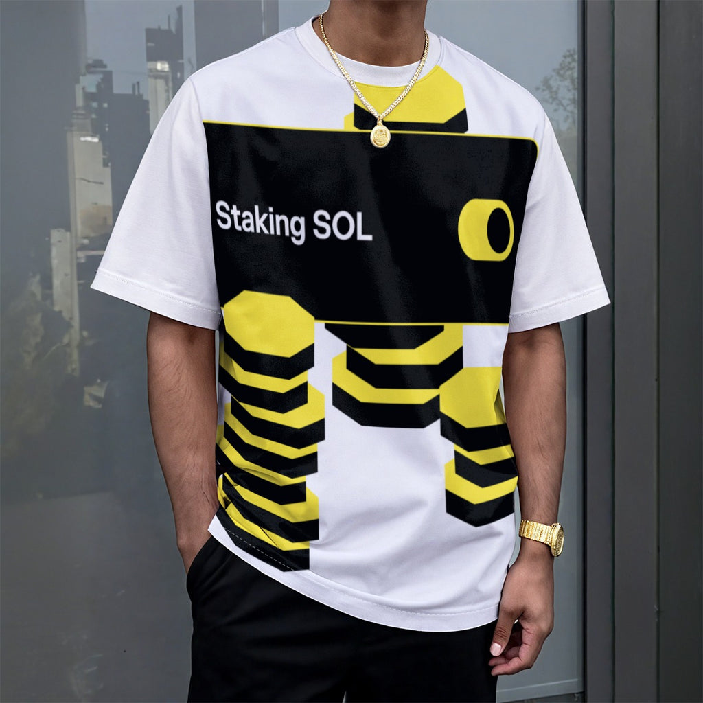 All-Over Print Unisex Drop-shoulder T-shirt|180GSM