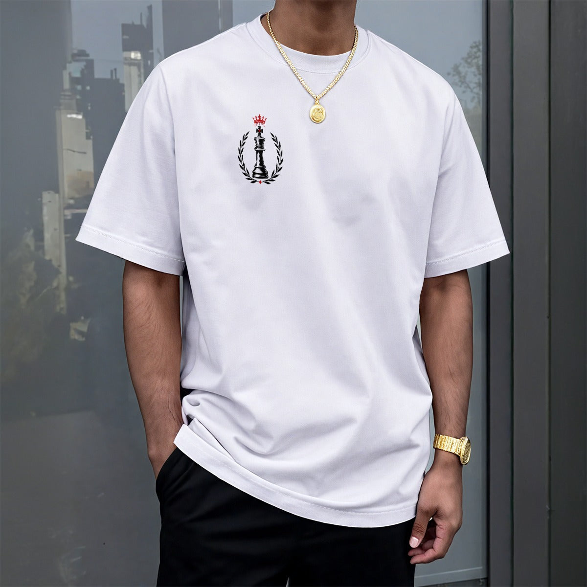 All-Over Print Unisex Drop-shoulder T-shirt|180GSM