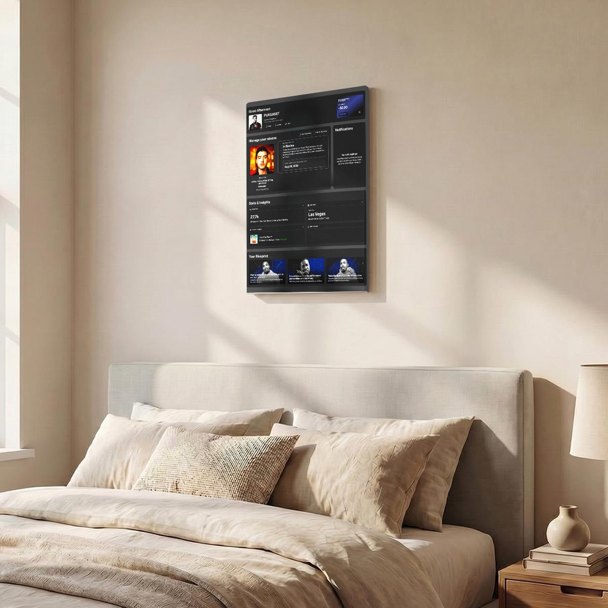 Vertical Framed Canvas Wall Art Printed in Canada