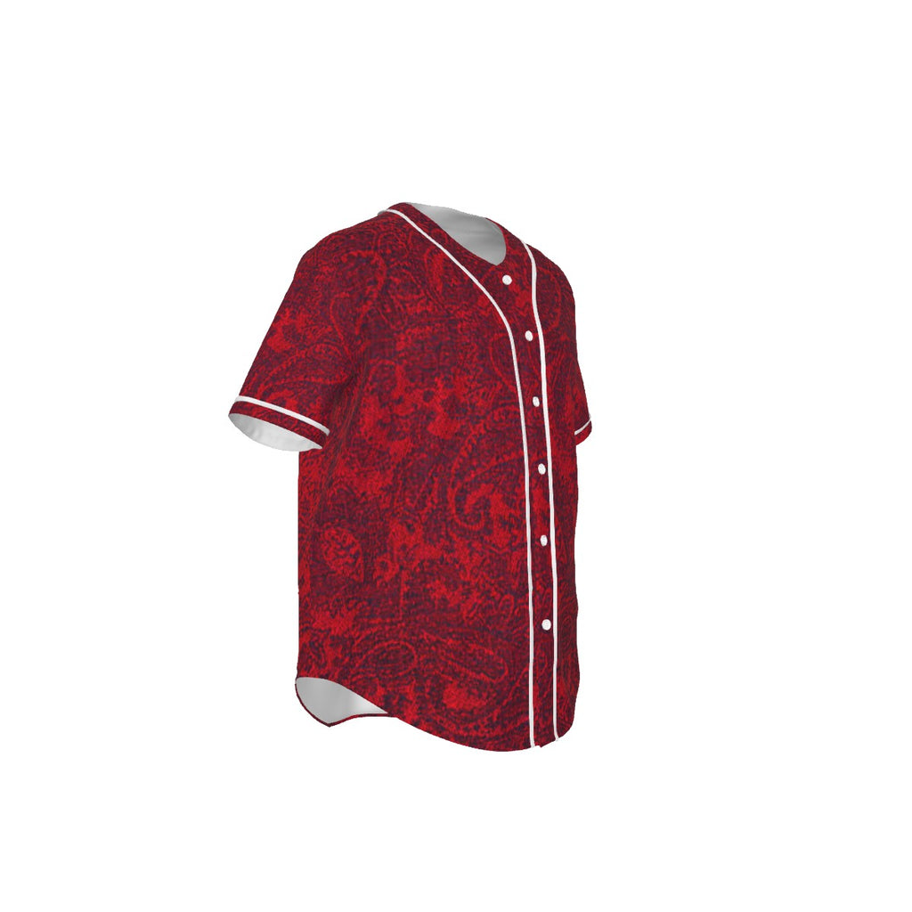 All-Over Print Men's Short Sleeve Baseball Jersey With Pinstripes