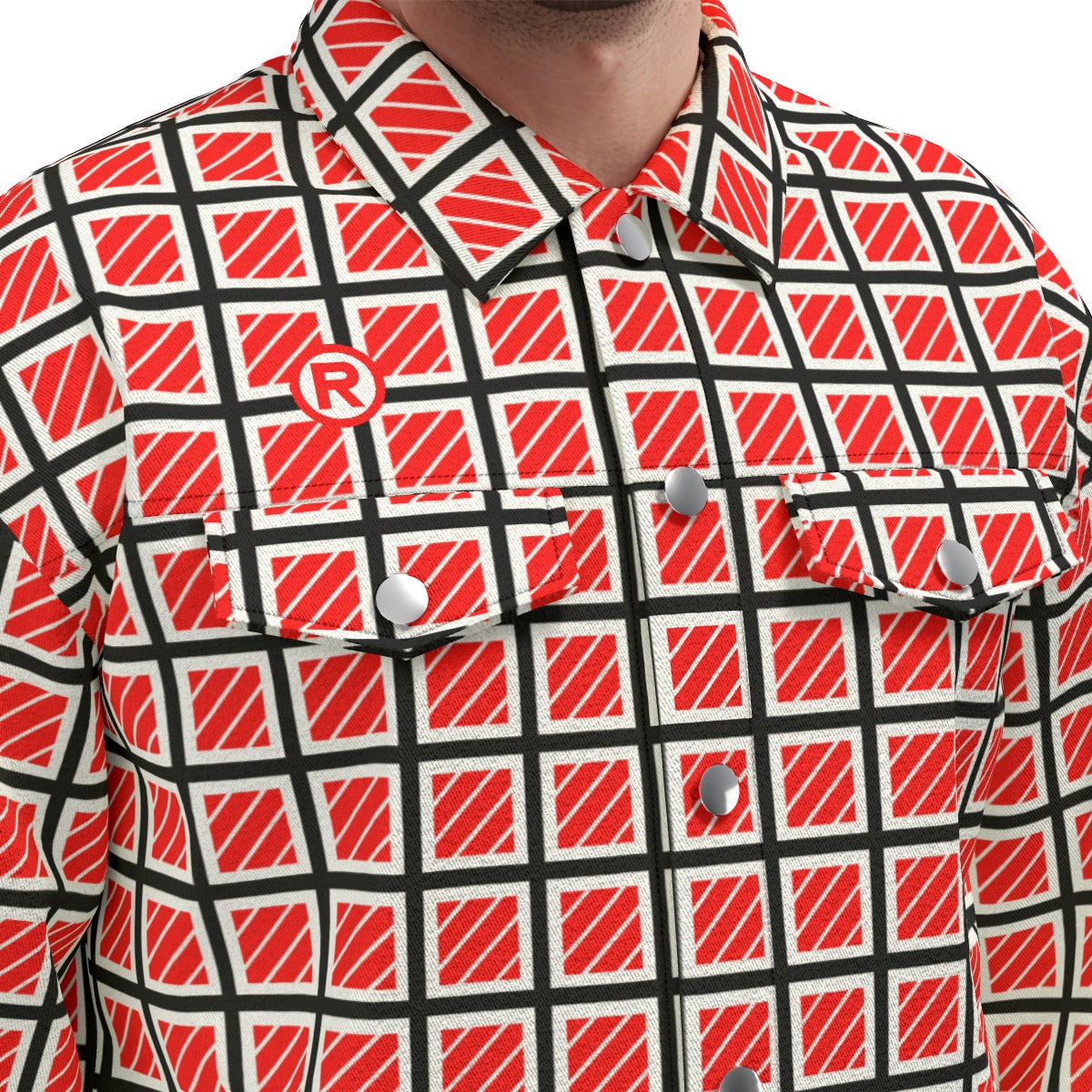 All-Over Print Unisex Lapel Jacket | 245GSM Cotton