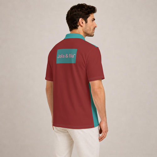 All-Over Print Men's Heavyweight Polyester Polo Shirt|210GSM