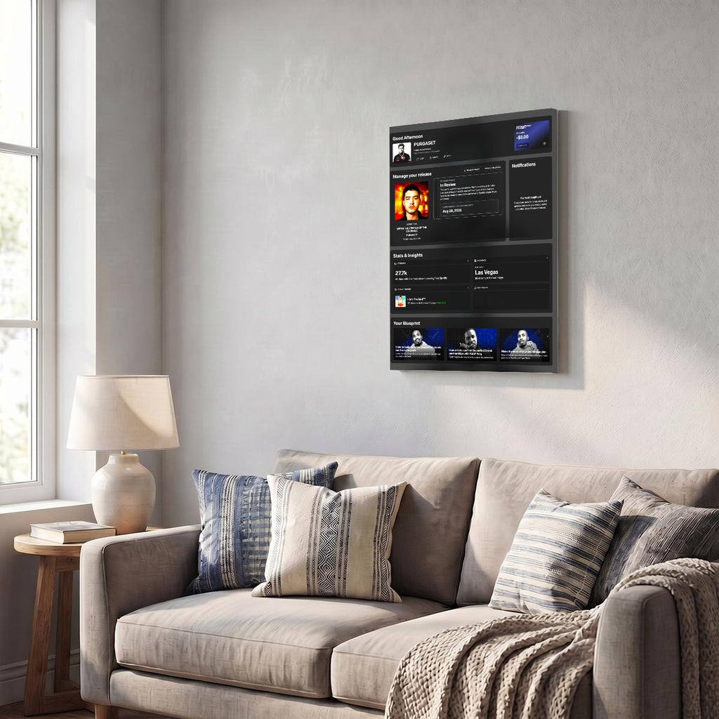 Vertical Framed Canvas Wall Art Printed in Canada