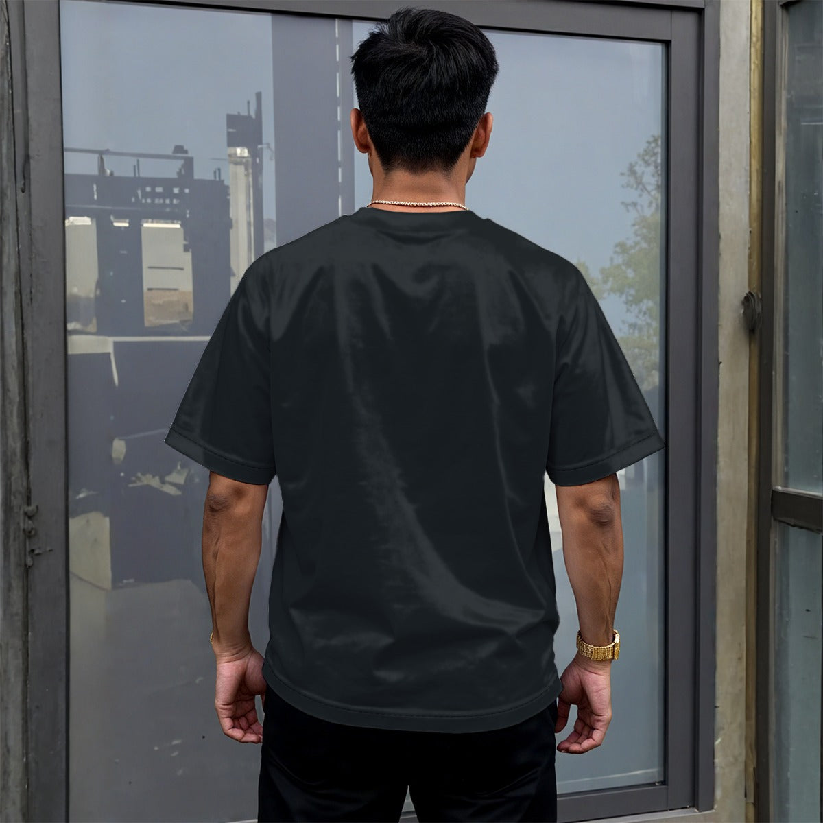 All-Over Print Unisex Drop-shoulder T-shirt|180GSM