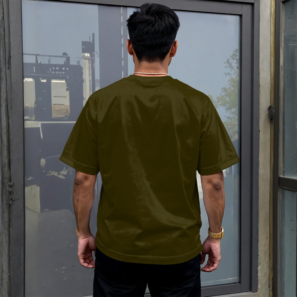 All-Over Print Unisex Drop-shoulder T-shirt|180GSM