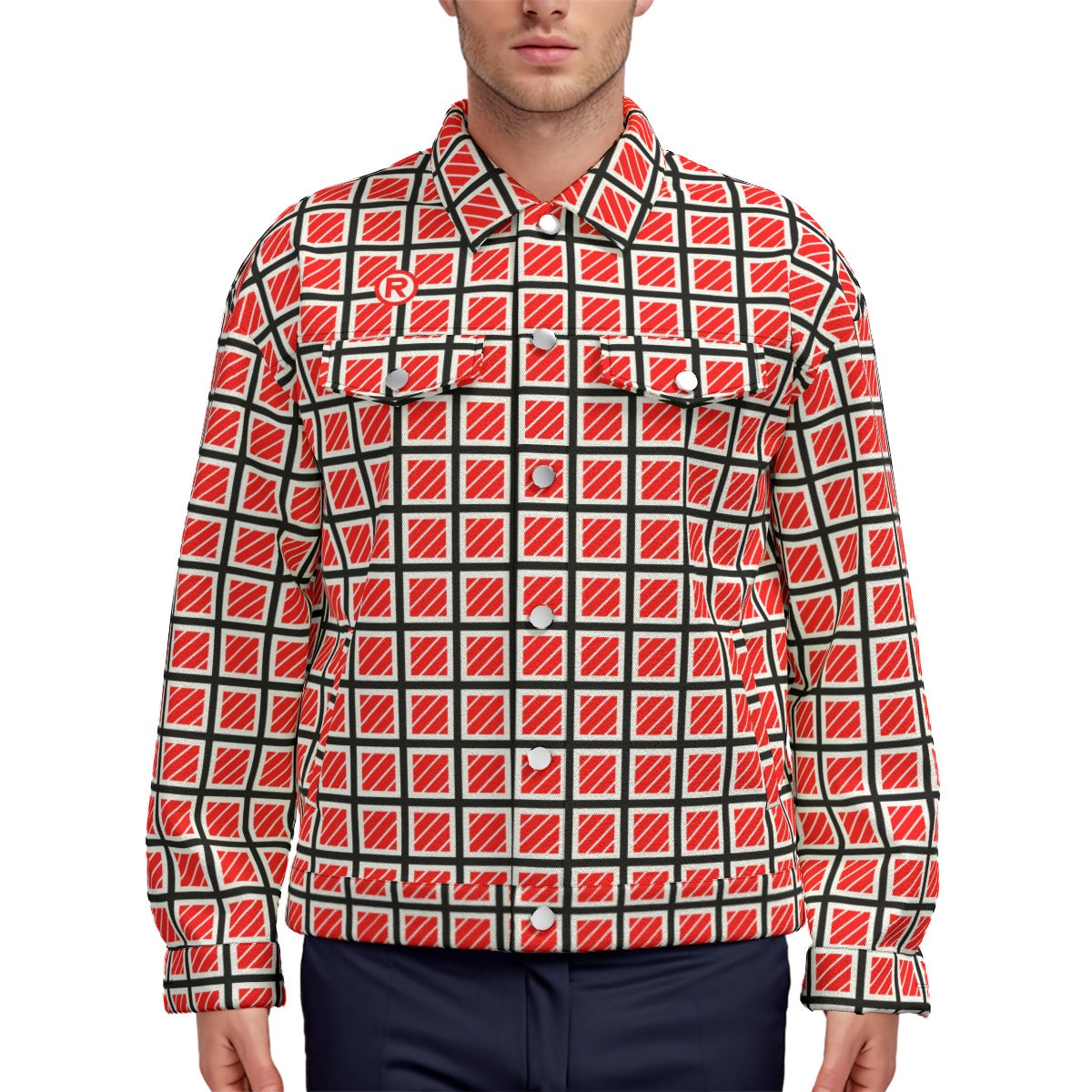 All-Over Print Unisex Lapel Jacket | 245GSM Cotton