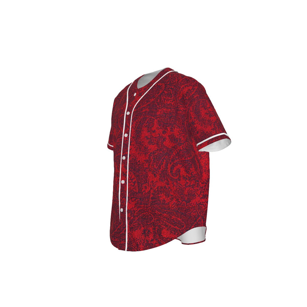 All-Over Print Men's Short Sleeve Baseball Jersey With Pinstripes